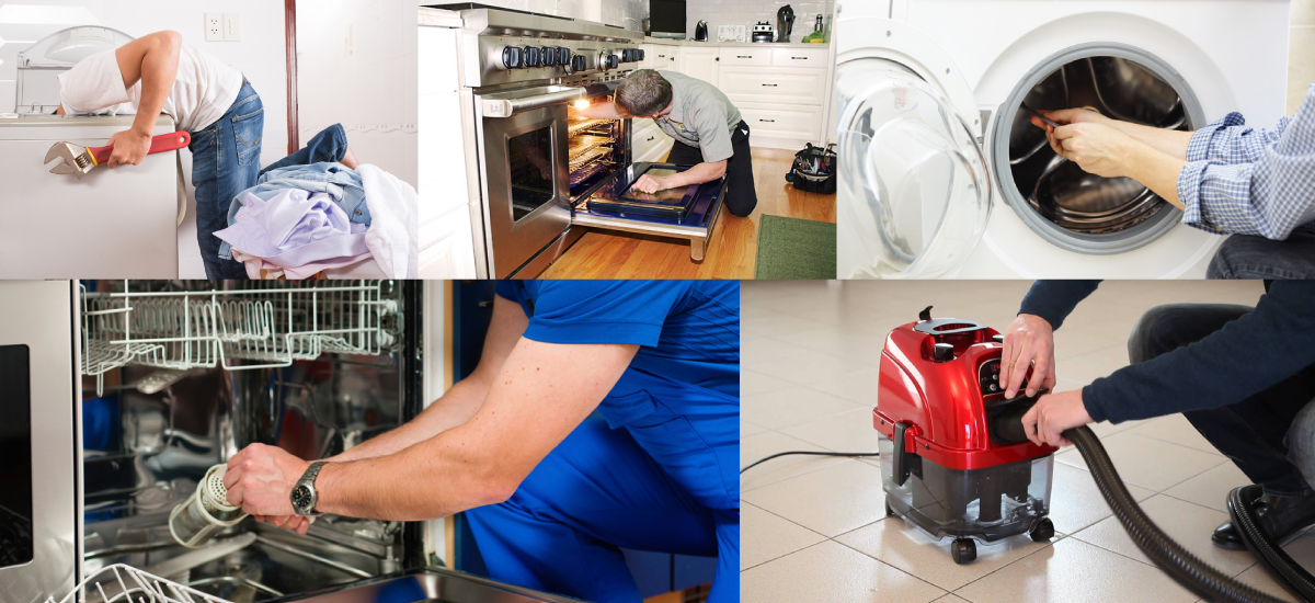 Washing Machine • Tumble Dryer • Dishwasher • Electric Oven • Electric range cooker • Vacuum Cleaner Repairs